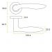 Click For Bigger Image: Stanza Cadiz Door Handles Dimensions ZPA060.