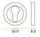 Click For Bigger Image: Stanza Euro Escutcheon Dimensions ZPA001.