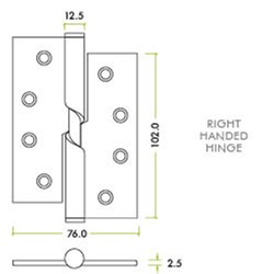 Zoo Hardware Rising Butt Hinges Dimensions.