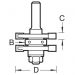 Click For Bigger Image: Trend Router Cutter Bearing Guided Tongue & Groover Set C158.