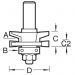 Click For Bigger Image: Trend Bearing Guided Combination Bevel Ogee Profile Scriber Router Bit C157.