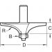 Click For Bigger Image: Trend Bearing Guided Handrail Router Cutter C190.