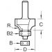 Click For Bigger Image: Trend Bearing Guided Rounding Over and Ovolo Router Cutter C075.
