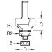 Click For Bigger Image: Trend Bearing Guided Rounding Over and Ovolo Router Cutter C075.