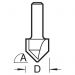 Click For Bigger Image: Trend Router Cutter V Groove TR22.