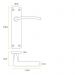 Click For Bigger Image: Stanza Latch Door Handles Dimensions ZPA032.