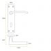 Click For Bigger Image: Stanza ZPA031 Door Handle Dimensions.