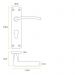 Click For Bigger Image: Stanza Euro Profile Door Handles Dimensions ZPA031EP.