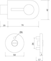 Toilet Cubicle Door Lock T201.