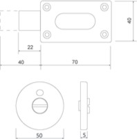 Budget Toilet Cubicle Door Lock T205S