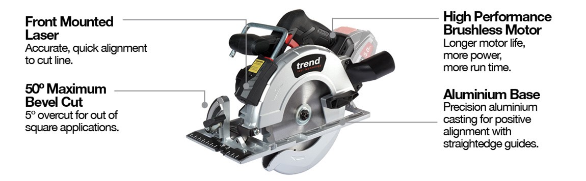 Trend Brushless 18V Circular Saw