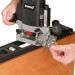 Click For Bigger Image: Trend H/JIG/C Skeleton Hinge Jig setting the hinge depth example.