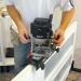 Click For Bigger Image: Trend Large Lock Jig in use on a white door.