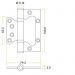 Click For Bigger Image: ZHSSFH-243 Flush Hinge Dimensions.