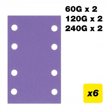 TREND AB/133/M6 80X133 SANDING PAD 60/120/240 6PK