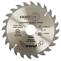 Trend Circular Saw Blade CSB/16024 CraftPro TCT 160mm 24T 20mm 23.16