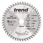 Trend CSB/14048T WOOD SAWBLADE 140X20X48TX1.8 23.11
