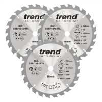 TREND CSB/184/3PK/A WOOD SAWBLADE 184X16X24T,3PK 70.08