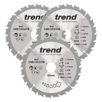 TREND CSB/190/3PK/A WOOD SAWBLADE 190X30X24T,3PK 73.94
