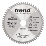 Trend CSB/21660 WOOD SAWBLADE 216X30X60TX2.4 39.57