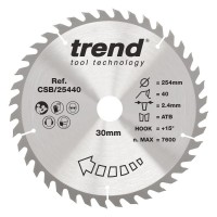 Trend CSB/25440 WOOD SAWBLADE 254X30X40TX2.4 41.32