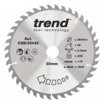 Trend CSB/26040 WOOD SAWBLADE 260X30X40TX2.3 44.82