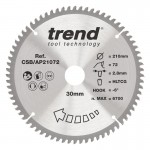 Trend CSB/AP21072 AP SAWBLADE 210X30X72TX2.8 39.22
