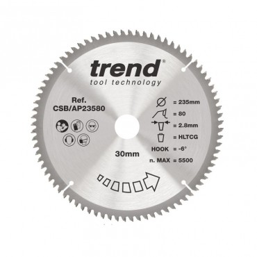 Trend CSB/AP23580 AP SAWBLADE 235X30X80TX2.8