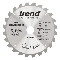 Trend CSB/CC21024 WOOD CC SAWBLADE 210X30X24TX2.4 29.41