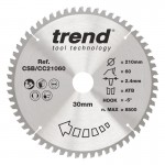 Trend CSB/CC21060 WOOD CC SAWBLADE 210X30X60TX2.4 35.02