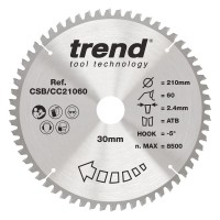 Trend CSB/CC21060 WOOD CC SAWBLADE 210X30X60TX2.4 35.02