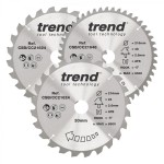 TREND CSB/CC216/3/A WOOD CC SAWBLADE 216X30X24/48T,3PK 89.74