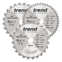 TREND CSB/CC216/3/A WOOD CC SAWBLADE 216X30X24/48T,3PK 89.74