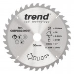 Trend CSB/CC25036T WOOD CC SAWBLADE 250X30X36TX2.2 37.82