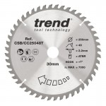 Trend CSB/CC25048T WOOD CC SAWBLADE 250X30X48TX2.2 43.42