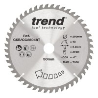 Trend CSB/CC25048T WOOD CC SAWBLADE 250X30X48TX2.2 43.42