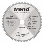 Trend CSB/CC25080 WOOD CC SAWBLADE 250X30X80TX3.0 51.83