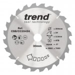 Trend CSB/CC25424 WOOD CC SAWBLADE 254X30X24TX3.0 37.12