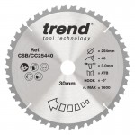 Trend CSB/CC25440 WOOD CC SAWBLADE 254X30X40TX3.0 41.32