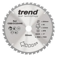 Trend CSB/CC25440 WOOD CC SAWBLADE 254X30X40TX3.0 41.32
