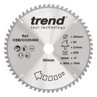 Trend CSB/CC25460 WOOD CC SAWBLADE 254X30X60TX3.0 53.23