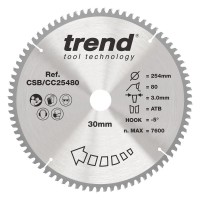 Trend CSB/CC25480 WOOD CC SAWBLADE 254X30X80TX3.0 61.63