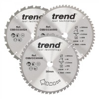 TREND CSB/CC305/3/A WOOD CC SAWBLADE 305X30X24/48/60T,3PK 140.06