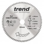 Trend CSB/PT25080 HPL SAWBLADE 250X30X80TX2.8 65.83