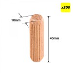 Trend DWL/10X40/200 Dowels 10 x 40mm Pack of 200 8.06
