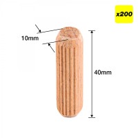 Trend DWL/10X40/200 Dowels 10 x 40mm Pack of 200 8.06