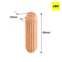 Trend DWL/10X40/50 Dowels 10 x 40mm Pack of 50 3.00