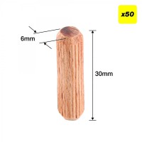 Trend DWL/6X30/50 Dowels 6 x 30mm Pack of 50 2.15