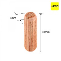 Trend DWL/8X30/200 Dowels 8 x 30mm Pack of 200 6.46