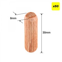 Trend DWL/8X30/50 Dowels 8 x 30mm Pack of 50 2.47